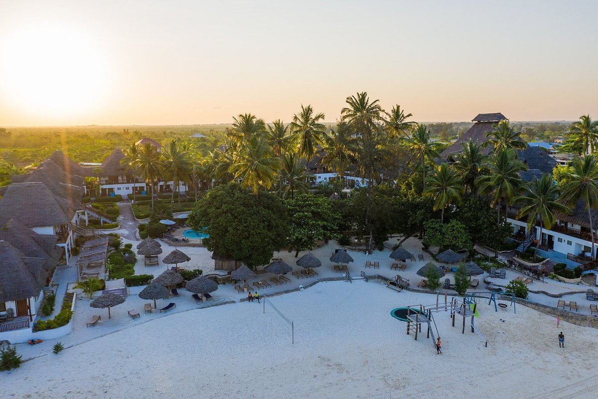 An aerial view of the Paradise Beach Resort in Zanzibar